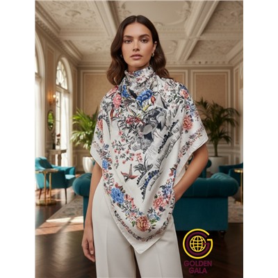 Платок шелковый большой "Парижанка" Арт 2428/20
