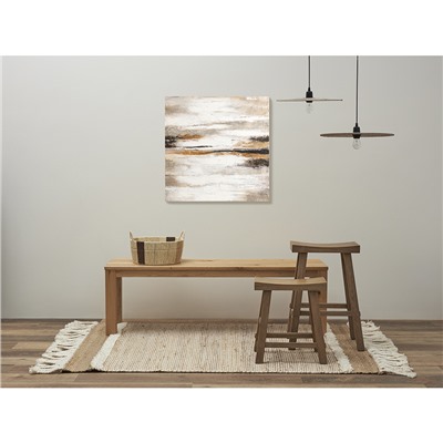 Панно декоративное с ручной росписью By Feel, 80х80 см, бежевое