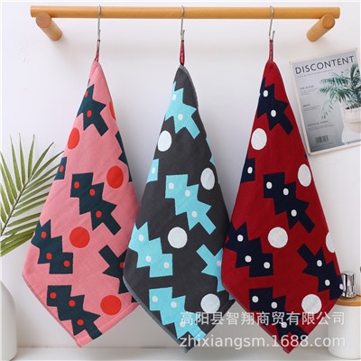 Zhiyang towel, four-layer cotton jacquard gauze Tasong red cat square towel, soft absorbent kitchen towel factory price wholesale