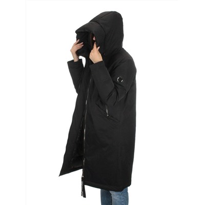 2316 BLACK Пальто зимнее женское (200 гр. холлофайбера)