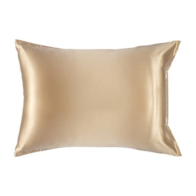 Наволочка из натурального шелка бежевого цвета из коллекции Essential, 50х70 см