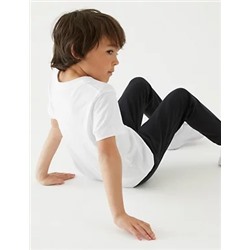 2pk Unisex Pure Cotton School T-Shirts (2-16 Yrs)