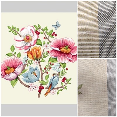 Outlet Райская веточка серый Наволочка 45х45 см 2310022