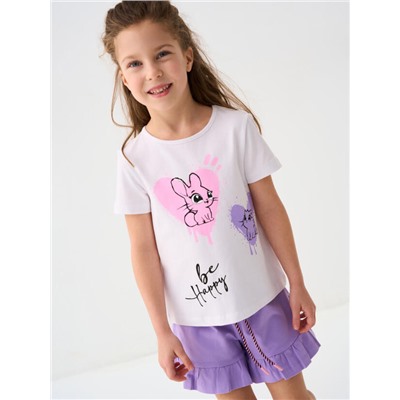 Комплект для девочки: футболка, шорты