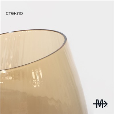 Бокал для вина Magistro «Иллюзия», 550 мл, 10×24 см, стекло, золотистый