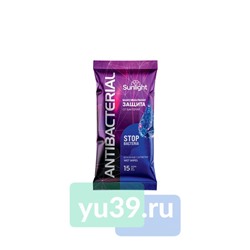 Салфетки влажные SUNLIGHT Antibacterial 15 шт