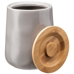 БАНКА ДЛЯ СЫПУЧИХ BRONCO "MEADOW" 15*12 СМ 1400 МЛ СЕРАЯ (КОР=8ШТ.)