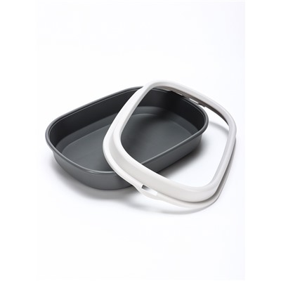 Лоток для кошек Фур-Мур 48×35,5 см с бортом + совок, Soft-touch. смокки