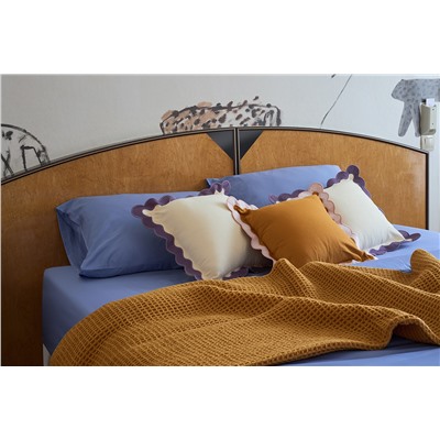 Простыня из премиального сатина сиреневого цвета из коллекции Essential, 240х270 см