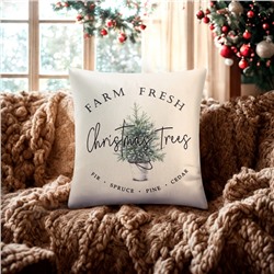 Наволочка декоративная "Этель" Christmas trees 40х40±6 см, 100% хлопок