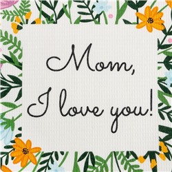 Полотенце Доляна Mom I love you, 35×60 см, 100% хлопок, вафля 160 г/м²