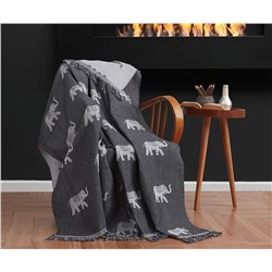 Накидка на Диван 170x220 см. 100% Хлопок Keten Fil Siyah