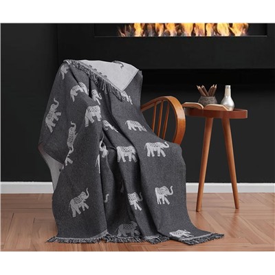 Накидка на Диван 170x220 см. 100% Хлопок Keten Fil Siyah