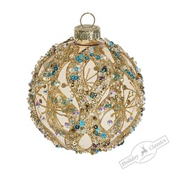 Шар "Скифская сюита" медовый (стекло прозрачное) 8 см