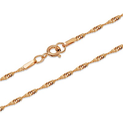 Цепь Сингапур золочёный