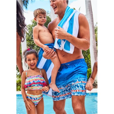 Boys Mini Me Tie Dye Swim Shorts (9mths-4yrs)