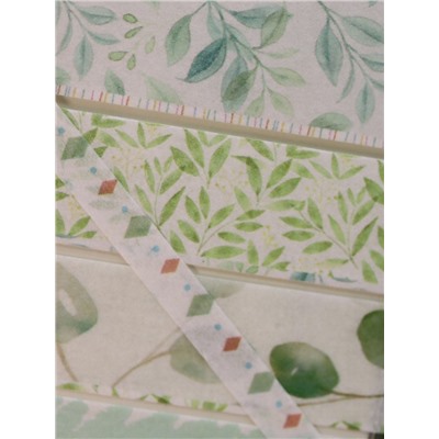 Набор декоративного скотча 10 шт. "Flower power", green, шоу-бокс 8 шт.