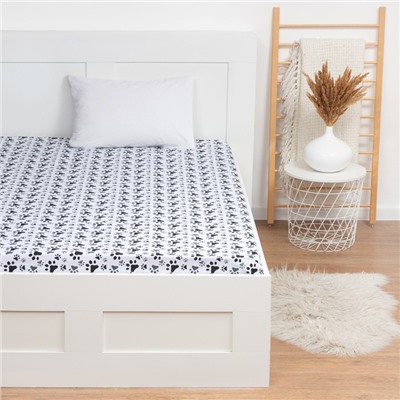 Простыня LoveLife Cat 200х220 см, 100% хлопок, поплин, 125 г/м²