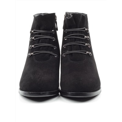 04-M20-6117 BLACK Ботинки женские зимние (натуральная замша, натуральный мех)