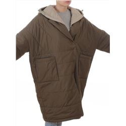 8030 DK. GREEN (KHAKI) Куртка демисезонная женская (100 гр. холлофайбер)