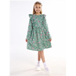 Детское платье "Красотка" / Веточки на зеленом