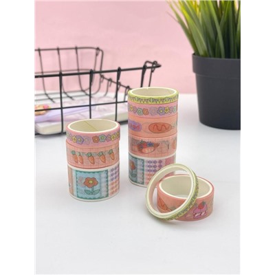 Набор декоративного скотча 10 шт. "Food stories", hare, шоу-бокс 8 шт.