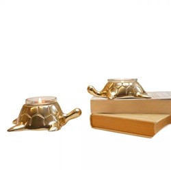 Набор подсвечников Черепаха (2 шт), Golden Turtle Votive Holder Elegant Set of 2, произв. Behoma