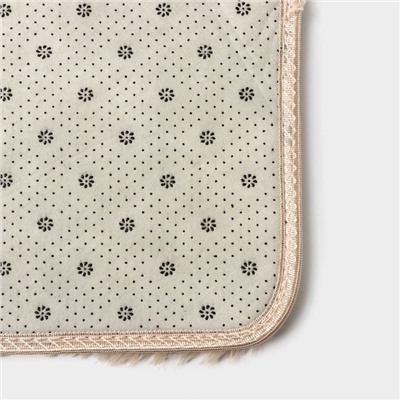 Коврик Доляна «Пушистик», 40×60 см, бежевый