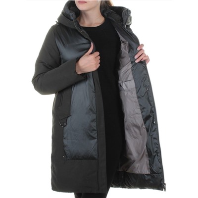 M9031-1 DK. GREEN Пальто стеганое Snowpop
