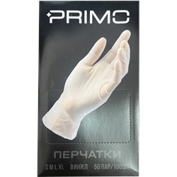 Перчатки виниловые прозрачные Primo ZHP Vinil размер XL, 100 шт. (50 пар)