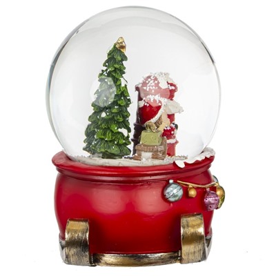 GAEM Фигурка декоративная "Рождество" в стекл шаре (ключ, муз), L11 W10 H14 см