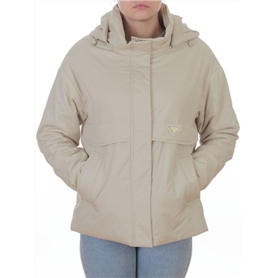 7060 BEIGE  Куртка демисезонная женская (100 гр. холлофайбер)