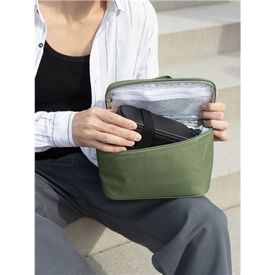 Термосумка для ланч-бокса/косметики/лекарств Smart Picnic, S, темно-зеленая