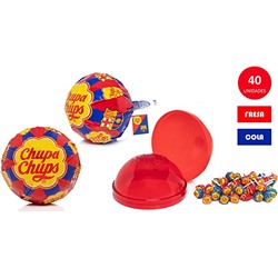 Chupa Chups Gigante, Edición FC Barcelona, Caramelo con Palo de sabores a Fresa y Cola, 40 unidades de 12gr. (Total 480 gr.) 480 g