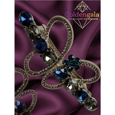 Заколка автомат для волос с кристаллами «Блеск элегантности» ЭЛЗ11/04