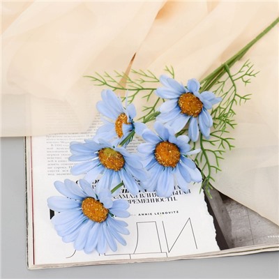 Цветы искусственные «Арктотис», d=3.5 см, h=35 см, голубые