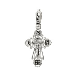 Крест из серебра литье частичное чернение