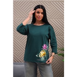 Женская туника 29537 / изумрудный