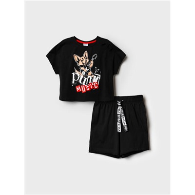 Комплект для девочки: футболка, шорты