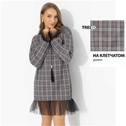 Платье комбинированное с сеткой, Вне формата (эталон)