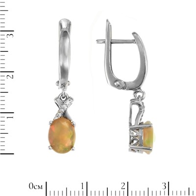 Серьги 'Сабрина' с опалом и фианитами ТГСН.960ОПR