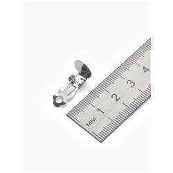 Основа под серьги-клипсы, 17 мм (набор 5 пар), цвет серебро