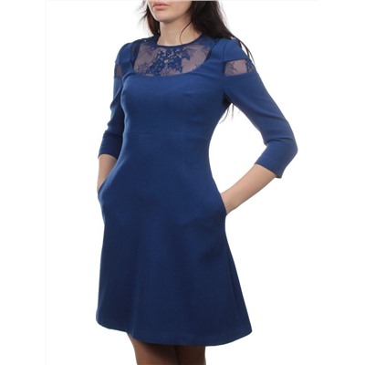 N-1 BLUE Платье женское (60% полиэстер, 35% вискоза, 5% спандекс)