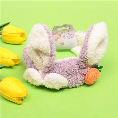 Повязка на голову "Little bunny- Lucky", микс 4 цвета, 20*6 см (подвес Единорожек)
