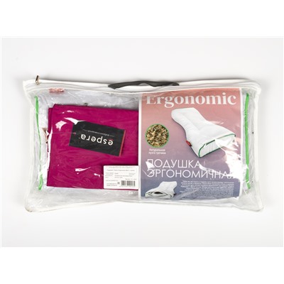Подушка "ESPERA Ergonomic Mini" с чехлом 25х45