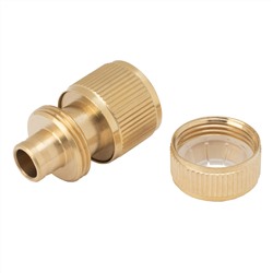 Соединитель латунный, быстросъемный для шланга 1/2, аквастоп Palisad