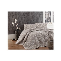 1 сп. Стеганое Покрывало Двустороннее 160x220 см. с Наволочкой 50x70 см. Merle Bej