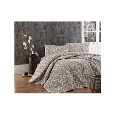 1 сп. Стеганое Покрывало Двустороннее 160x220 см. с Наволочкой 50x70 см. Merle Bej
