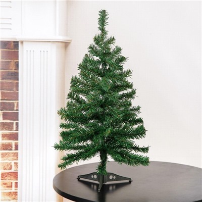 Искусственная ёлка «Зимнее волшебство. Простая», 60 см, d нижнего яруса 30 см, d иголок 6 см, 60 ПВХ веток отгибаются