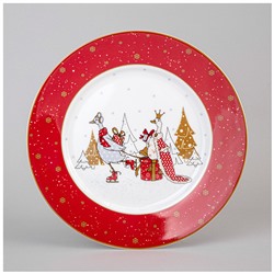 ТАРЕЛКА ОБЕДЕННАЯ LEFARD "FAMILY CHRISTMAS" 25 СМ (КОР=24ШТ.)